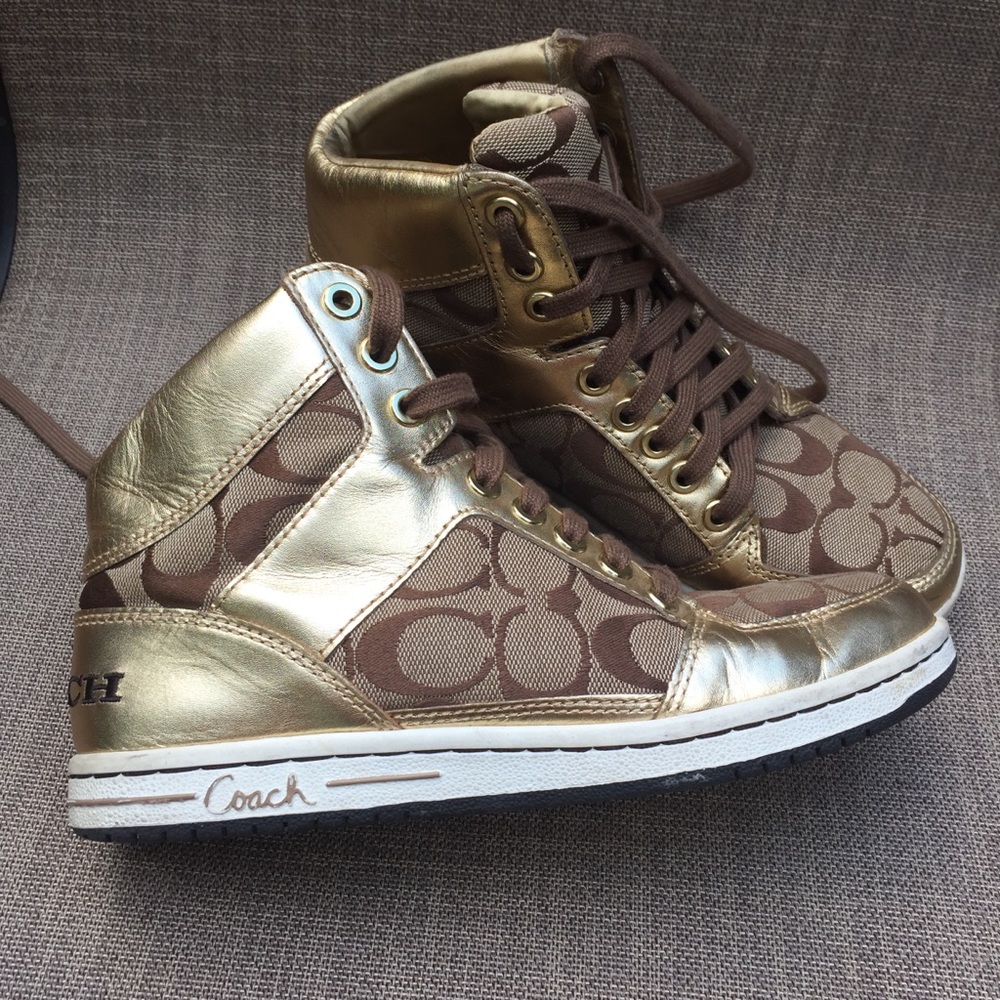 *SOLD on Mercari* Coach Hightop Sneakers - Picture 1 of 6